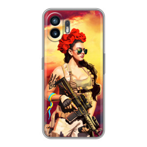 ЗСУ Чехлы (TPU) для Huawei Pura 70 – Женщина солдат