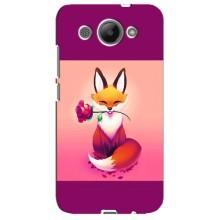 Чехлы с картинкой Лисички для Huawei Y3 2017 (VPrint) (Лисичка с розочкой)
