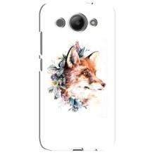 Чехлы с картинкой Лисички для Huawei Y3 2017 (VPrint) (Лисичка в цветочках)