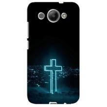 Чехол для Huawei Y3 2017 (AlphaPrint) - (Христианские) (Крест и город)