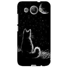 Чохол з принтом для Huawei Y3 2017 (AlphaPrint) Модні коти (Котик і місяць)