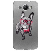 Чехол (ТПУ) Милые собачки для Huawei Y3 2017 (Бульдог в очках)