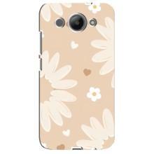 Чохол з квітковим принтом на Хуавей У3 2017 – Бежеві квіти