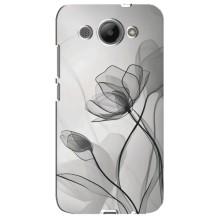 Чохол з квітковим принтом на Хуавей У3 2017 – Чорні квіти