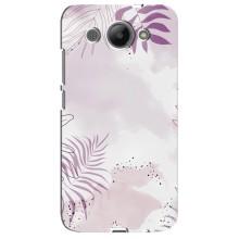 Чохол з квітковим принтом на Хуавей У3 2017 – Фіолетове листя