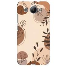 Чохол з квітковим принтом на Хуавей У3 2017 – Коричневі квіти