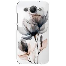 Чохол з квітковим принтом на Хуавей У3 2017 – Квіти на білому