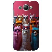 Чехол с принтом стильные животные для Хуавей У3 2017 – Ламы в очках