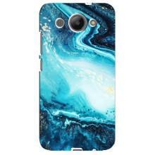 Мраморный чехол на Huawei Y3 2017 (VPrint) (Голубой мрамор)