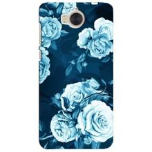 Чехлы (ART) Цветы на Huawei Y5-2017, MYA (VPrint) (Голубые Бутоны)