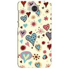 Чехлы для любимой на Хуавей У5 2017 (VPrint) (Сердечки)