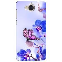 Чехлы с Цветами для Huawei Y5-2017, MYA (VPrint) (Бабочка на цветочке)