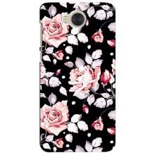 Чехлы с Цветами для Huawei Y5-2017, MYA (VPrint) (Цветочки на черном)