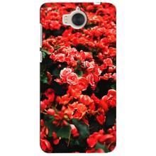 Чехлы с Цветами для Huawei Y5-2017, MYA (VPrint) (Цветы красные)
