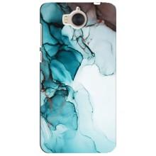 Чехол для Хуавей У5 2017 - с принтом (Дизайнерские) (AlphaPrint) (Бирюзовый мрамор)