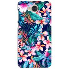 Чехол для Хуавей У5 2017 - с принтом (Дизайнерские) (AlphaPrint) (Красочные цветы)