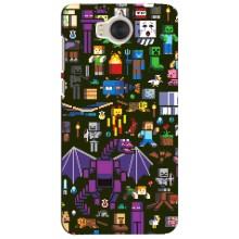 Чехол Майнкрафт на Huawei Y5-2017, MYA (AlphaPrint) Minecraft (Коллаж Майнкрафт)