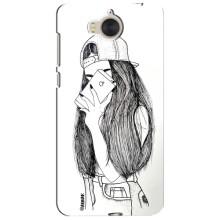 Чехол с печатью для Huawei Y5-2017, MYA - (Мода) (AlphaPrint) (Фото девочки)