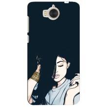 Чехол с печатью для Huawei Y5-2017, MYA - (Мода) (AlphaPrint) (Красивая девочка)