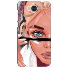 Чехол с печатью для Huawei Y5-2017, MYA - (Мода) (AlphaPrint) (Макияж)