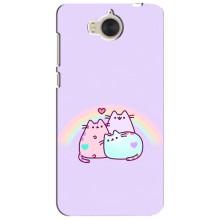 Чохол на Хуавей У5 2017 з Котиками (VPrint) (Радужний котик)