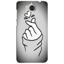 Чехол с принтом для Huawei Y5-2017, MYA (AlphaPrint - Знак сердечка) – Значок Love