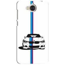Чехол для Хуавей У5 2017 - с принтом БМВ (AlphaPrint) (Машина БМВ)