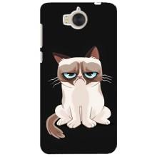 Чохол з принтом для Huawei Y5-2017, MYA (AlphaPrint) Модні коти (Сумний кіт)