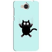 Чохол з принтом для Huawei Y5-2017, MYA (AlphaPrint) Модні коти (Падаючий кіт)