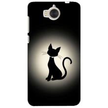 Чохол з принтом для Huawei Y5-2017, MYA (AlphaPrint) Модні коти (Силует котика)