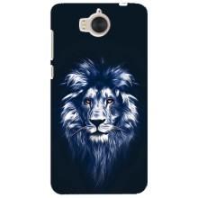 Чехол со Львом для Huawei Y5-2017, MYA (VPrint) (Синий Лев)