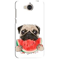 Чехол (ТПУ) Милые собачки для Huawei Y5-2017, MYA – Смешной Мопс