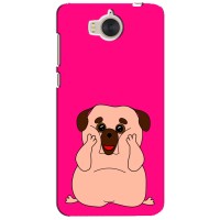 Чехол (ТПУ) Милые собачки для Huawei Y5-2017, MYA – Веселый Мопсик