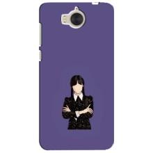 Чехлы Венсдей на Huawei Y5-2017, MYA Уэнсдей (AlphaPrint) (Уэнздей в черном)