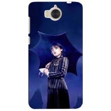 Чехлы Венсдей на Huawei Y5-2017, MYA Уэнсдей (AlphaPrint) (Уэнздей с зонтом)