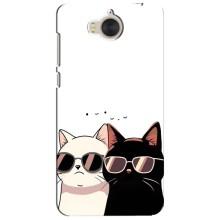 Чохол з малюнком кіт на Huawei Y5-2017, MYA – Коти в окулярах