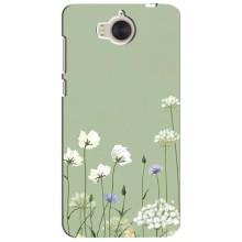 Чохол з квітковим принтом на Хуавей У5 2017 – Квіти на зеленому