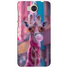 Чехол с принтом стильные животные для Хуавей У5 2017 (Стильный жирав)