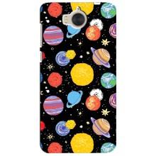 Космические Чехлы для Хуавей У5 2017 (VPrint) (Рисованные планеты)