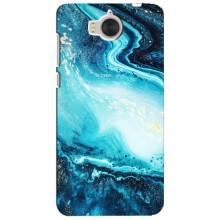 Мраморный чехол на Huawei Y5-2017, MYA (VPrint) (Голубой мрамор)
