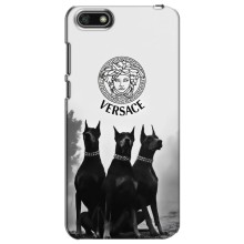 Чехлы VERSACE для  Хуавэй Y5 2018 / Y5 Прайм 2018 (PREMIUMPrint) (Доберман Версаче)