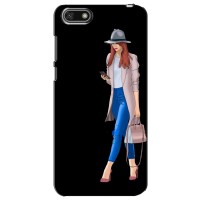 Чехол с картинкой Модные Девчонки Huawei Y5 2018 (Девушка со смартфоном)