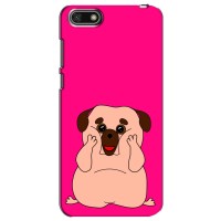 Чехол (ТПУ) Милые собачки для Huawei Y5 2018 (Веселый Мопсик)