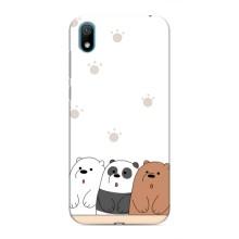 Чехлы с изображением разных животных для Huawei Y5 2019 (Удивленные медвеженки)