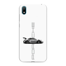 Чохол з авто Порше для Huawei Y5 2019 – білий порше