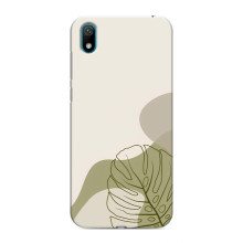 Силиконовый чехол с принтом в цветах на Huawei Y5 2019 – Монстера зелёная
