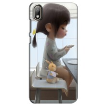 Девчачий Чехол для Huawei Y5 2019 (Девочка с игрушкой)