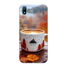 Чехол с уникальным дизайном «Осень с кофе» для Huawei Y5 2019 – Кофе на природе