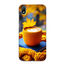 Чехол с уникальным дизайном «Осень с кофе» для Huawei Y5 2019 – Кофе с жёлтым