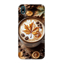 Чехол с уникальным дизайном «Осень с кофе» для Huawei Y5 2019 – Пряный кофе